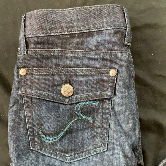 Ladies Rock and Republic demin Jeans size 28 Vintage Mid Regular High Rise Flare - Picture 3 of 6